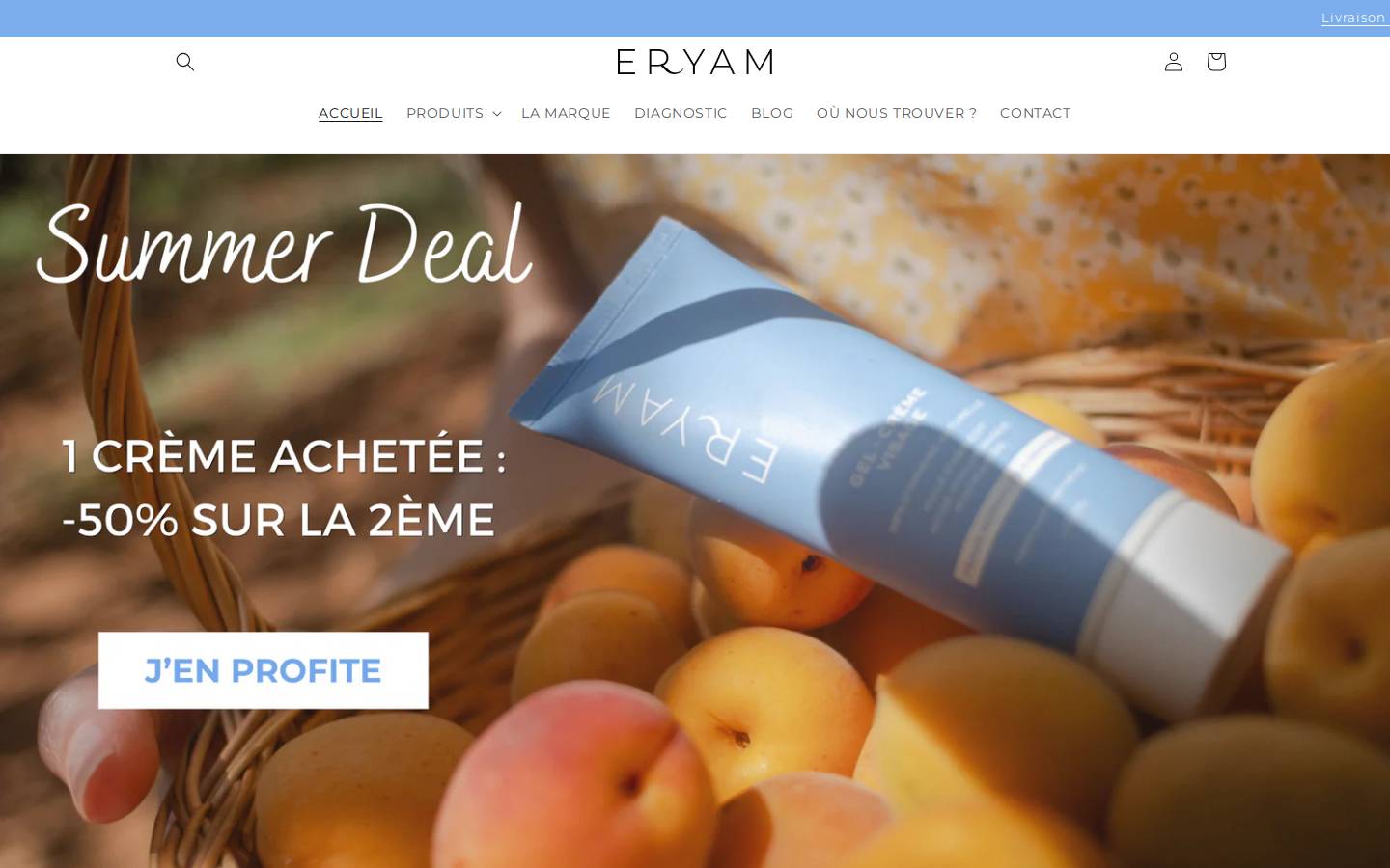 eryamcosmetics.com homepage screenshot