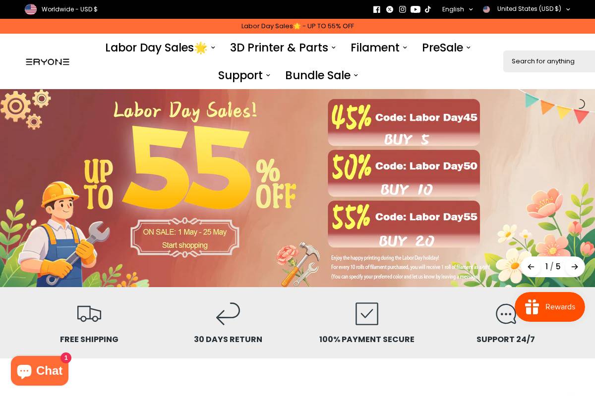 eryone3d.com homepage screenshot