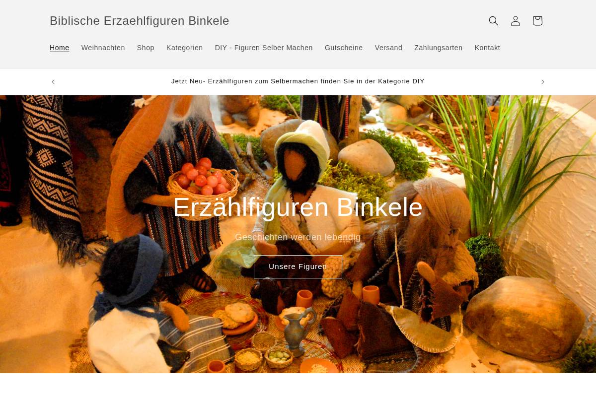 erzaehlfiguren-binkele.com homepage screenshot