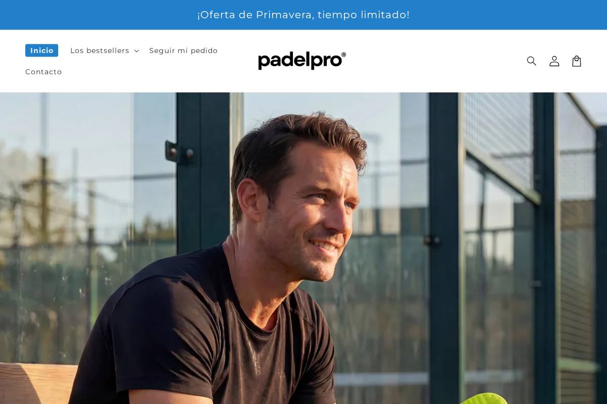 Es Padelpro homepage screenshot