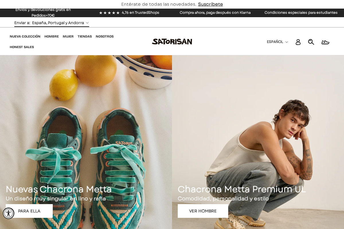 Satorisan homepage screenshot