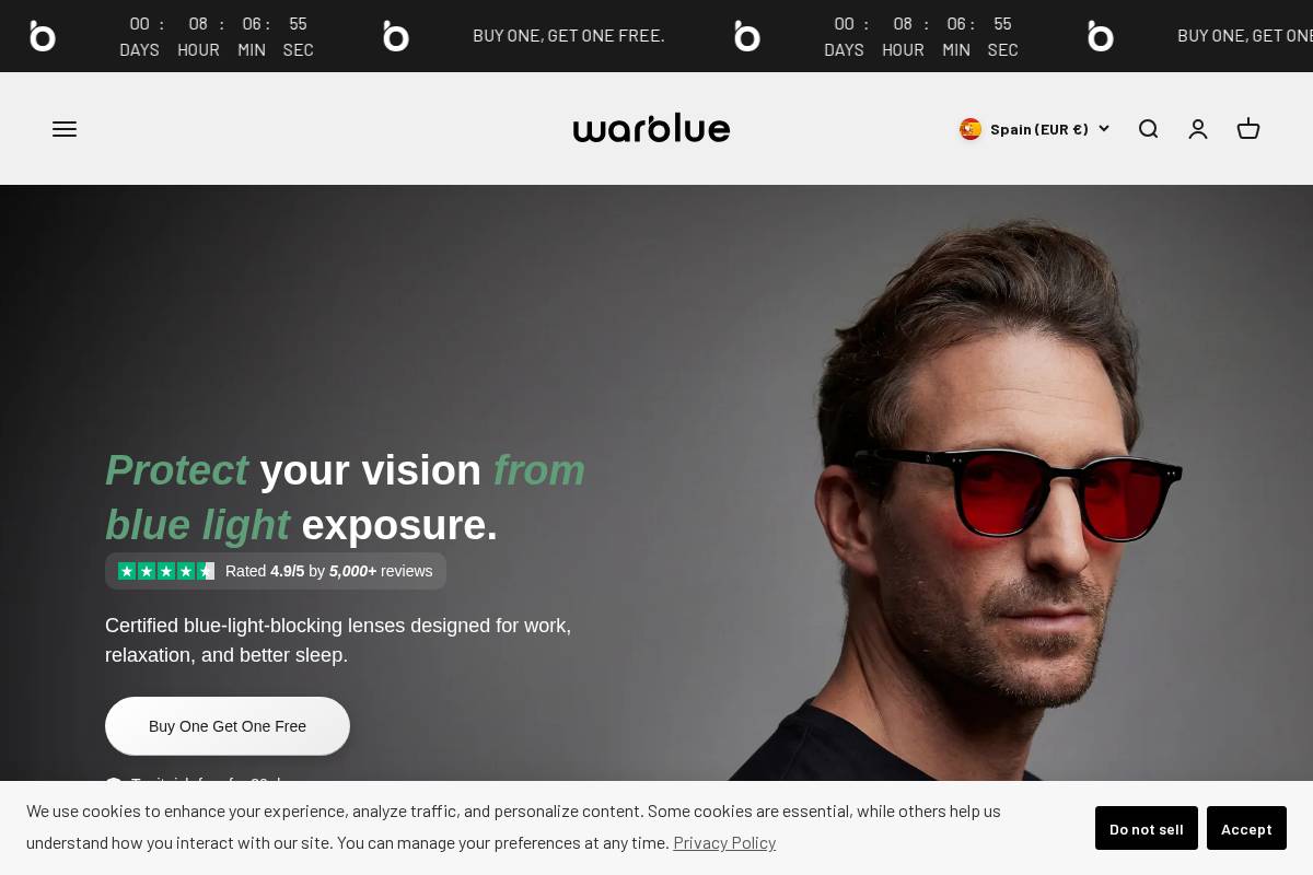 Es Warblue homepage screenshot