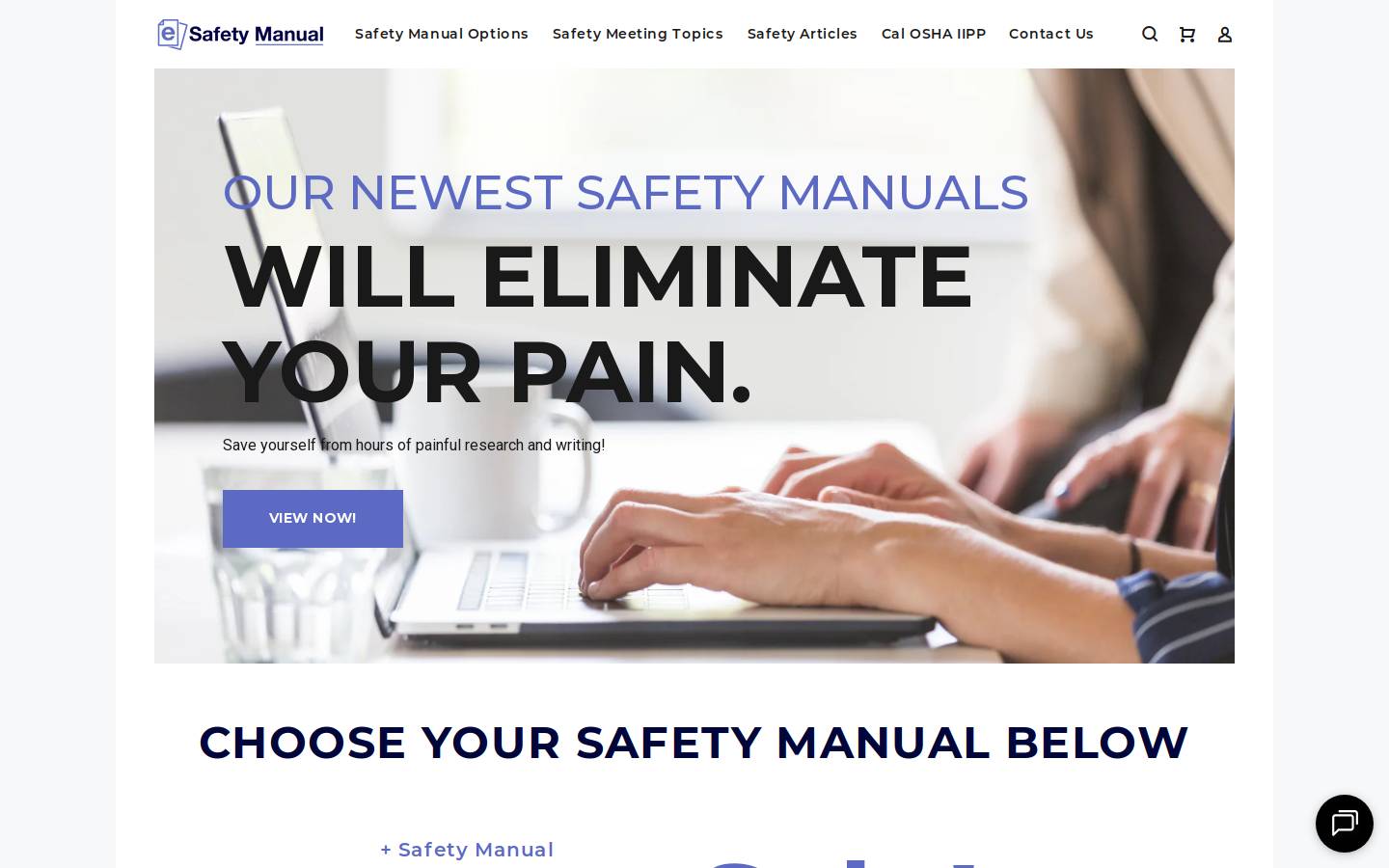 esafetymanual.com homepage screenshot