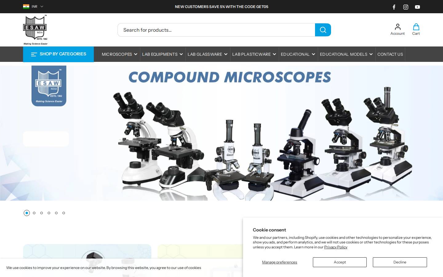 esawindia.com homepage screenshot