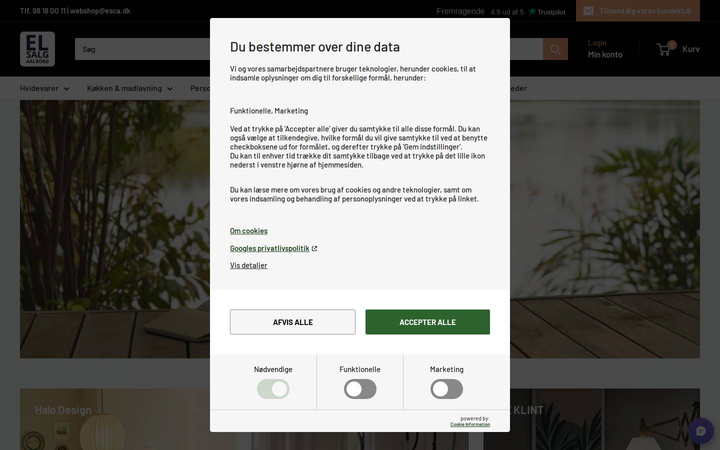 esca.dk homepage screenshot