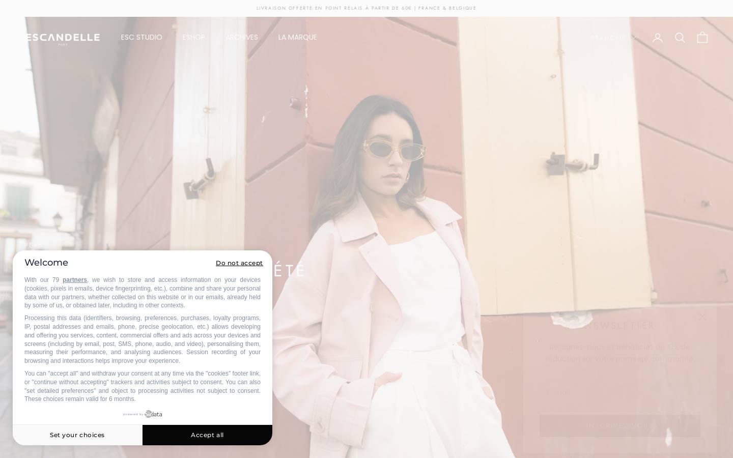 Escandelle Paris homepage screenshot