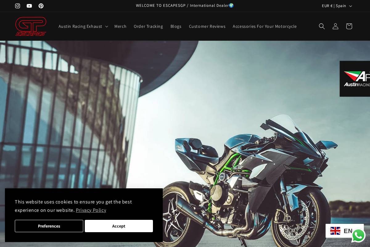 escapesgp homepage screenshot