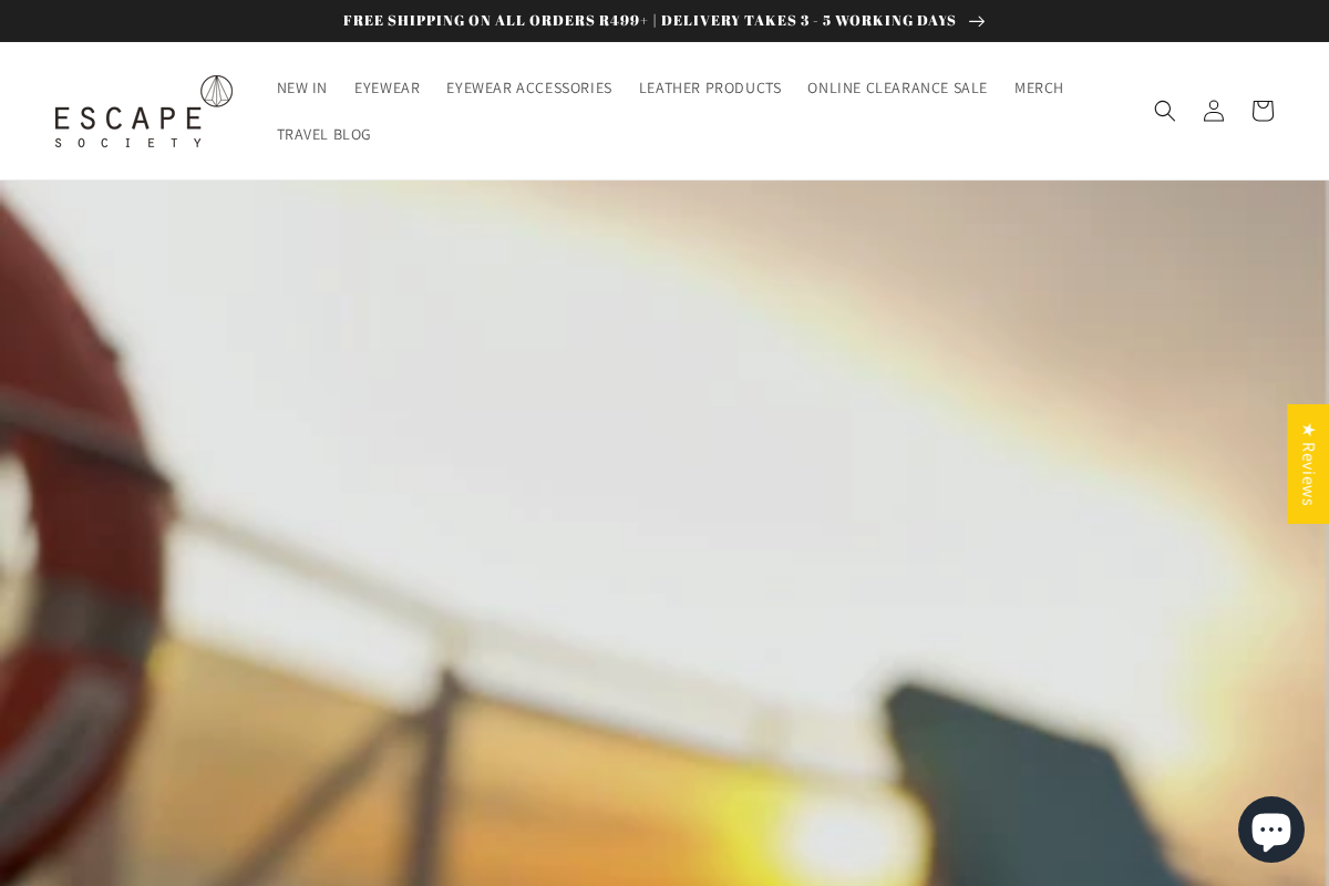 escapesociety.co.za homepage screenshot