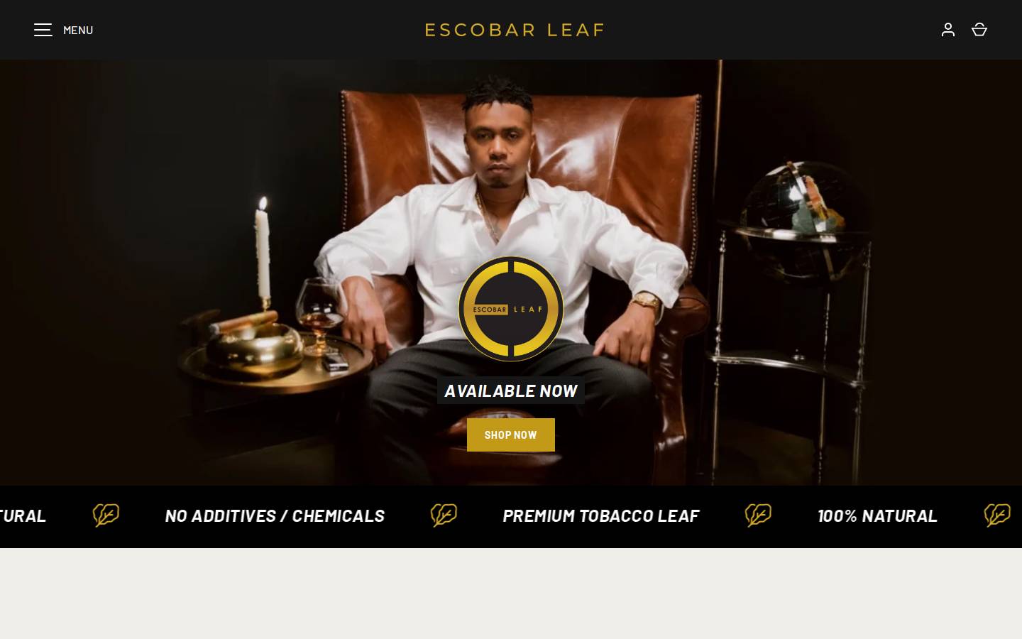 escobarleaf.com homepage screenshot