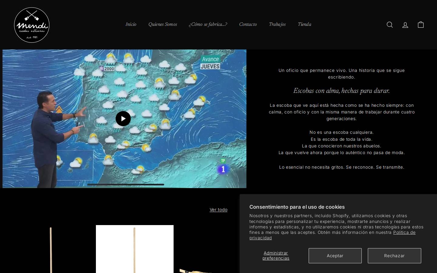 escobasmendi.com homepage screenshot
