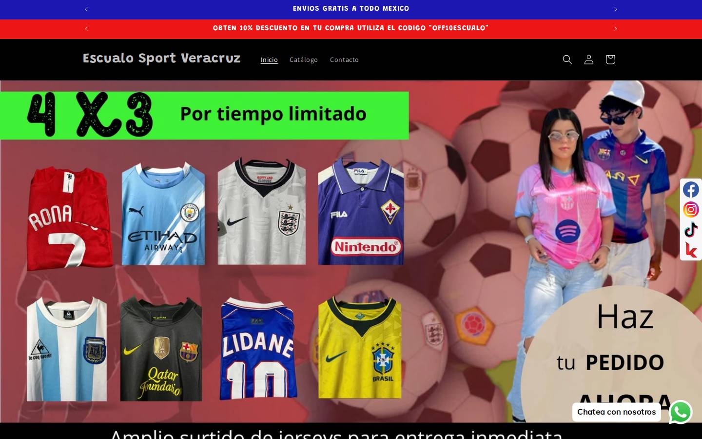 escualosportjersey.com homepage screenshot