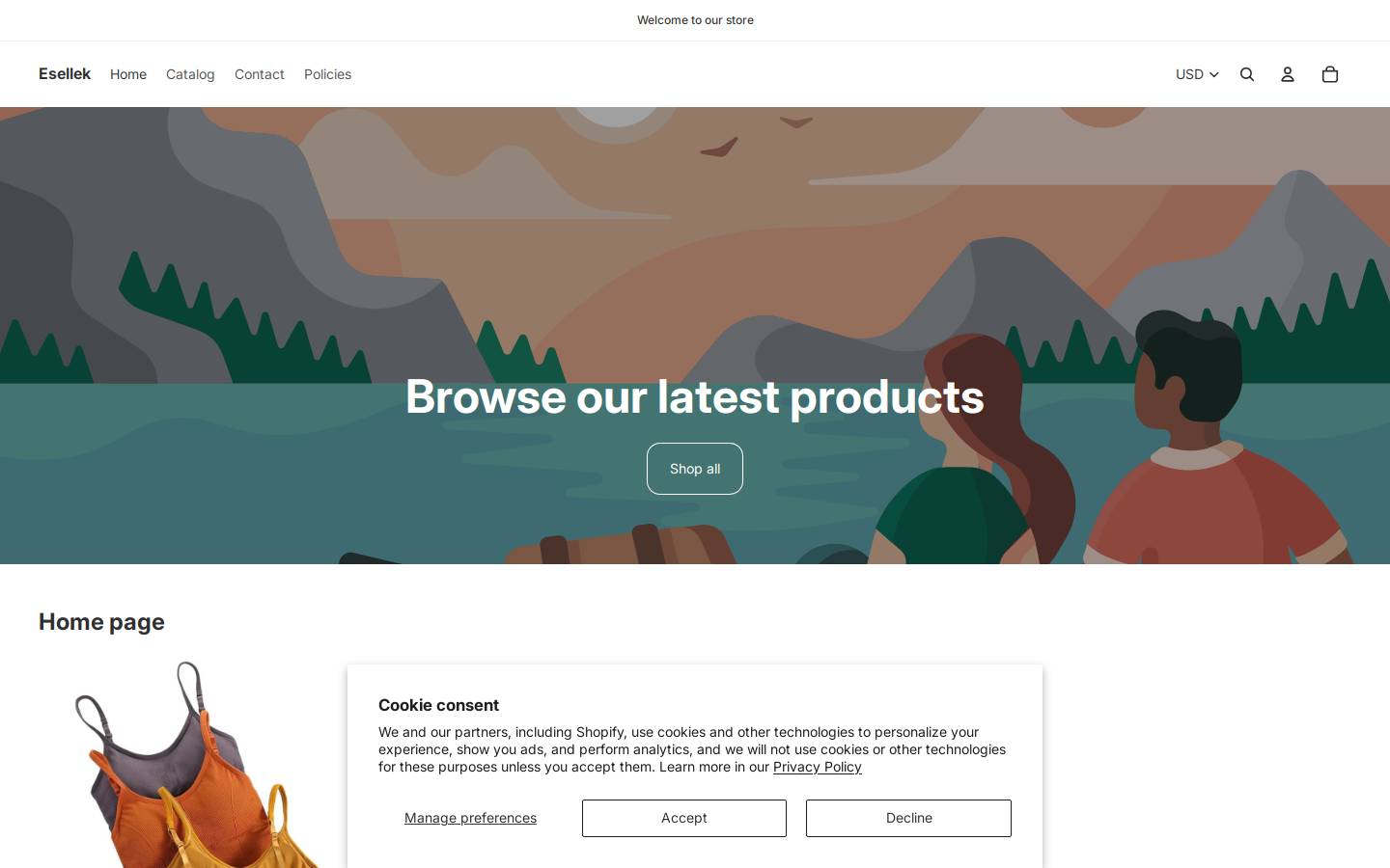 esellek.com homepage screenshot