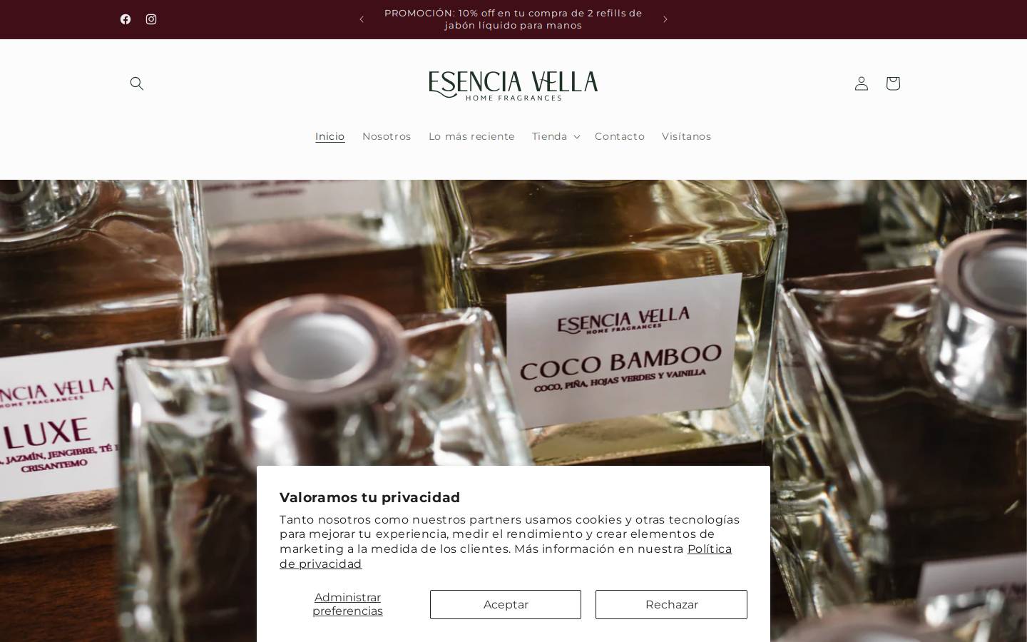 esenciavella.com homepage screenshot