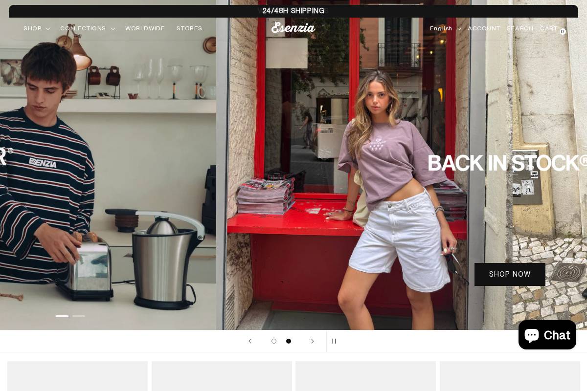 Esenziaclub homepage screenshot