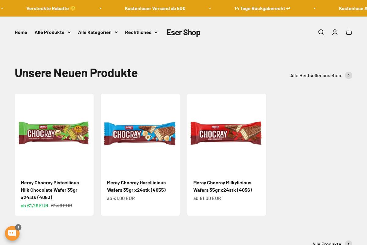 eser-shop.com homepage screenshot