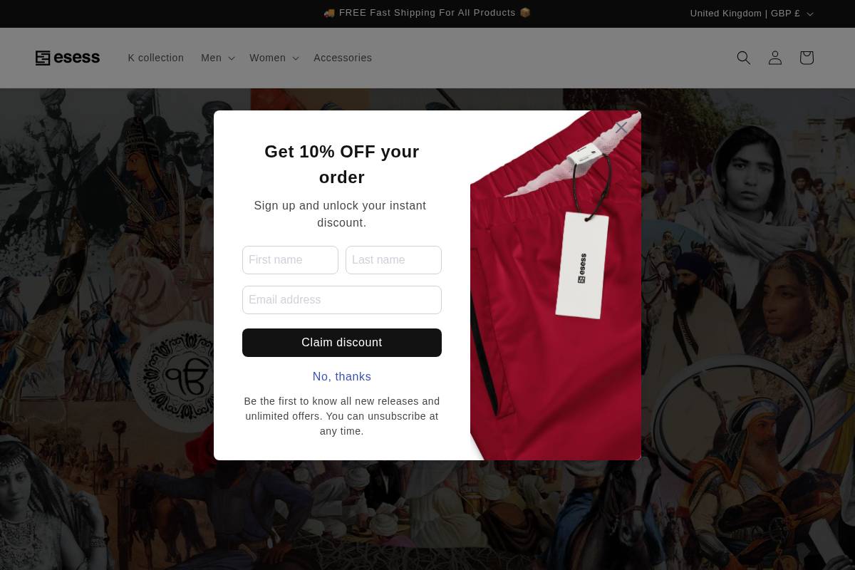 esess.co.uk homepage screenshot