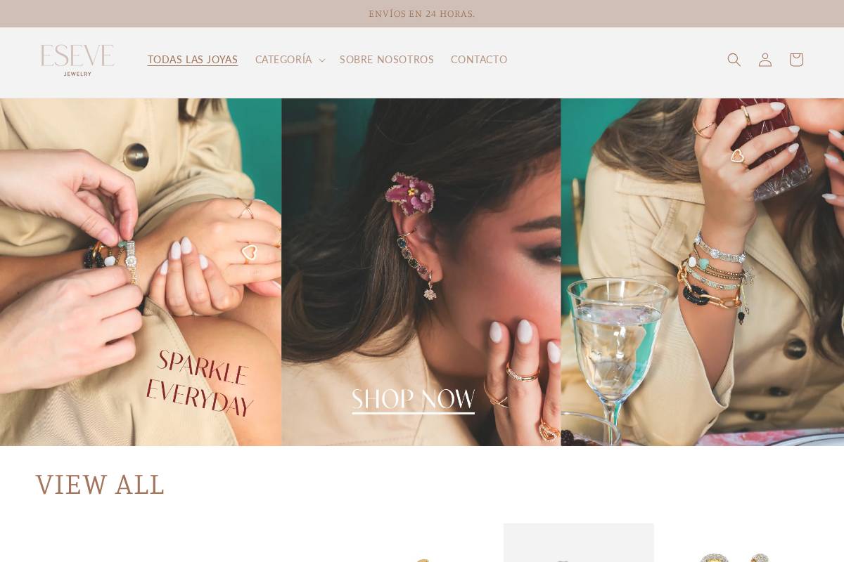esevejewelrypy.com homepage screenshot