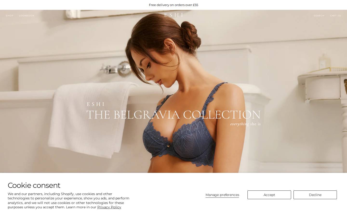 Eshi homepage screenshot