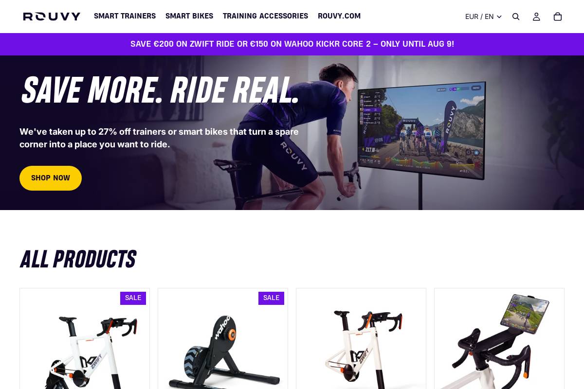 eshop.rouvy.com homepage screenshot