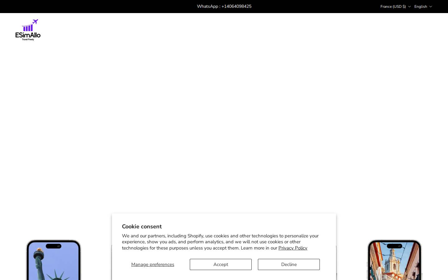 esimallo.com homepage screenshot