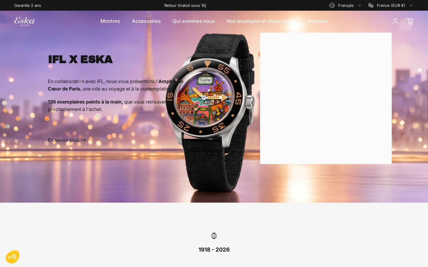 eskawatches.com homepage screenshot