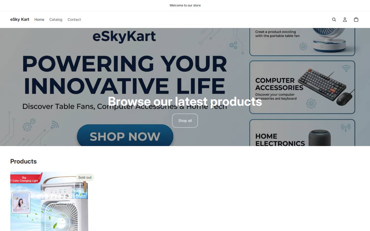 eskykart.com homepage screenshot