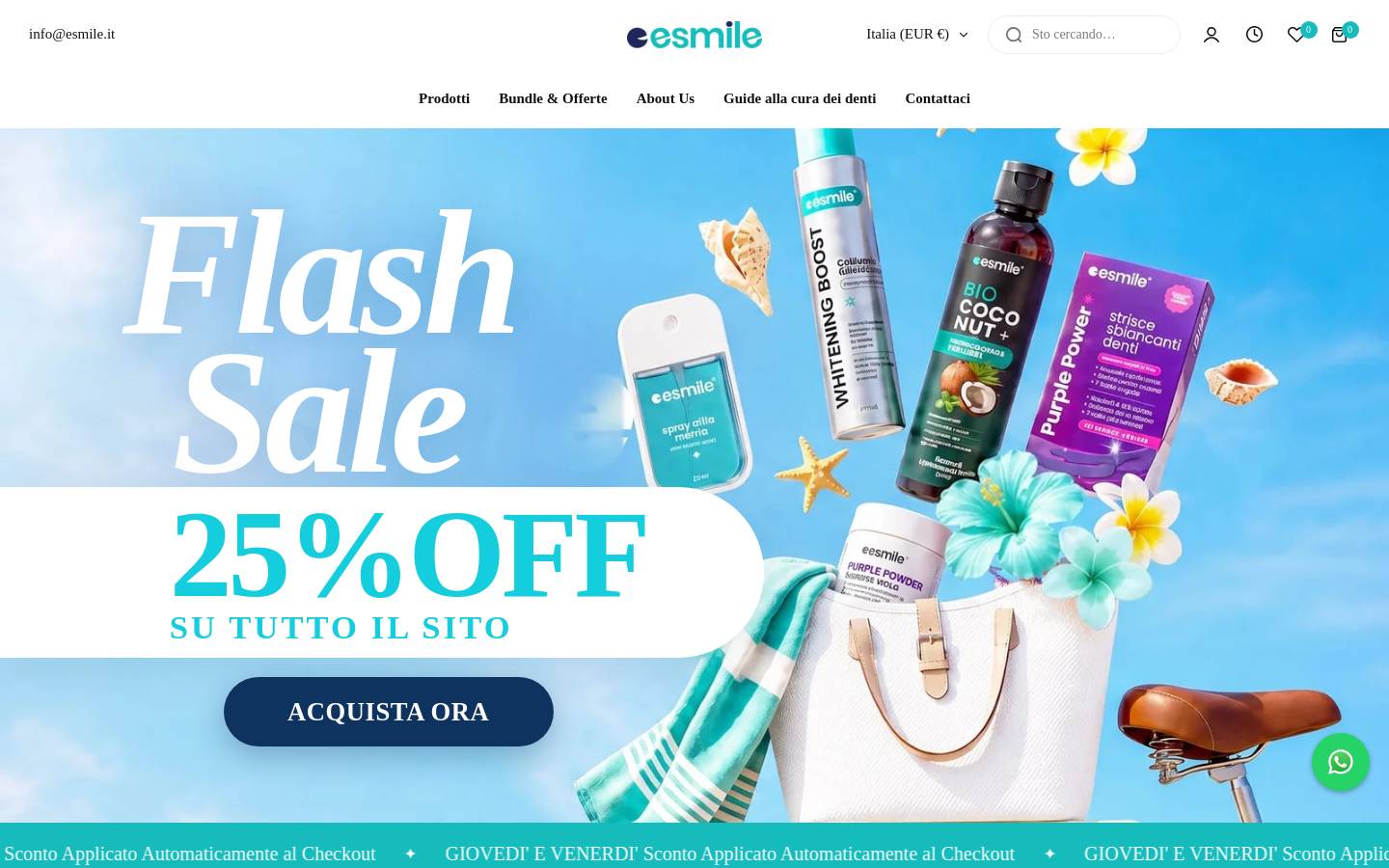 Esmile homepage screenshot