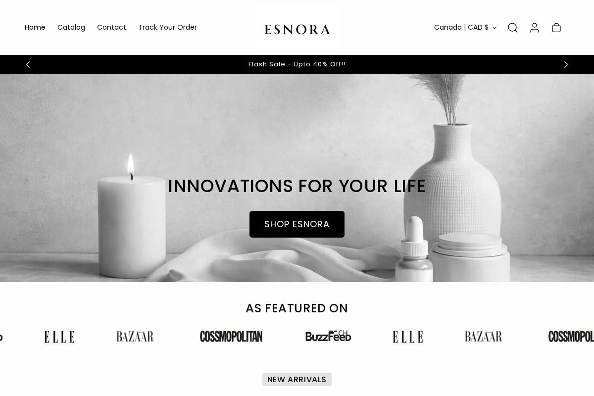 esnora.com homepage screenshot