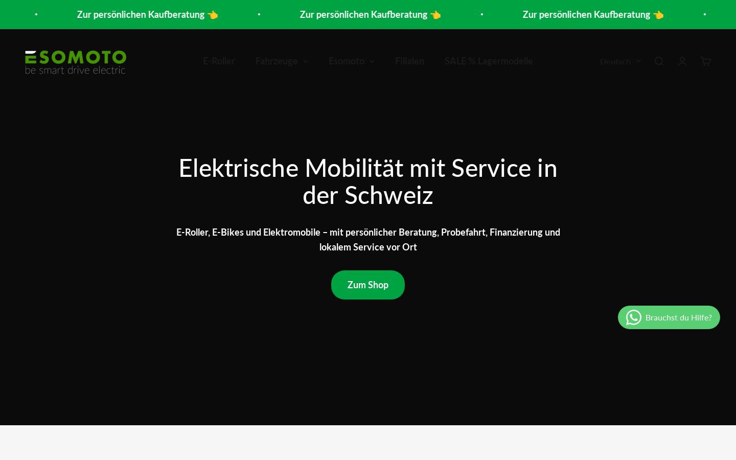 Esomoto homepage screenshot