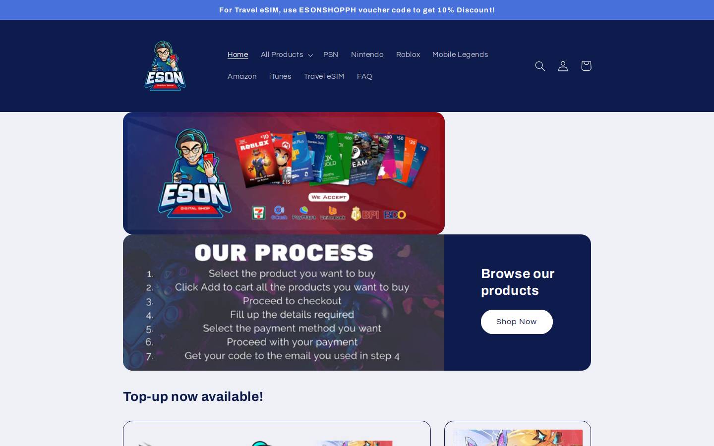 esonshopph.com homepage screenshot
