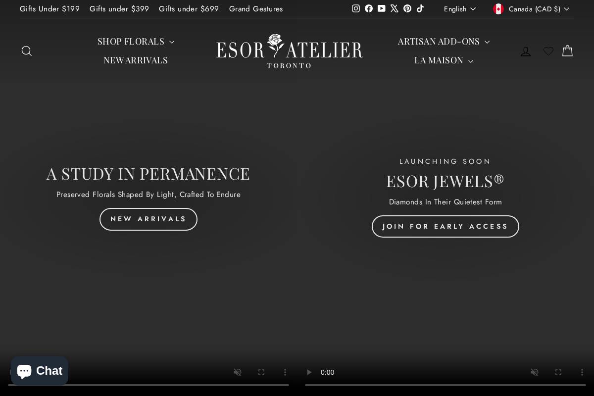 esoratelier.com homepage screenshot