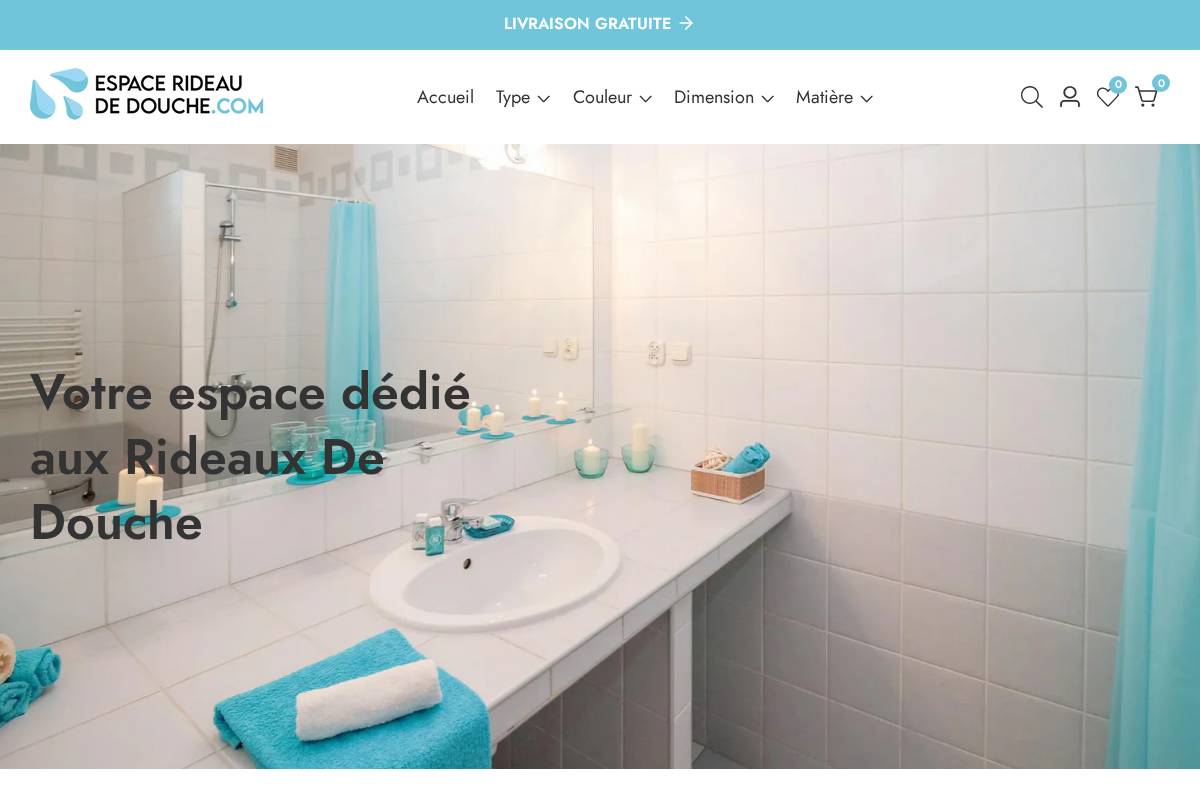 espace-rideau-de-douche.com homepage screenshot