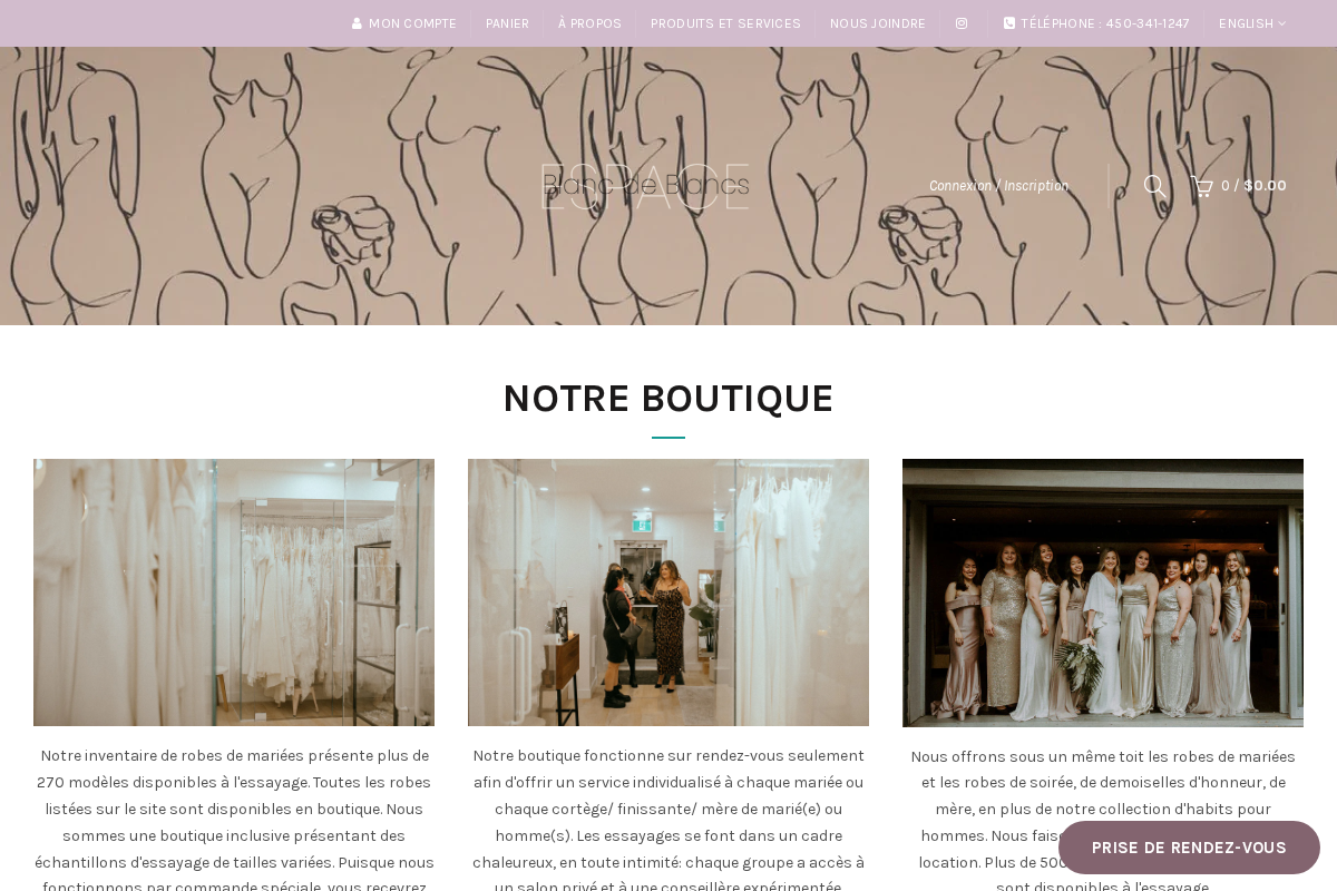 espaceblancdeblancs.com homepage screenshot