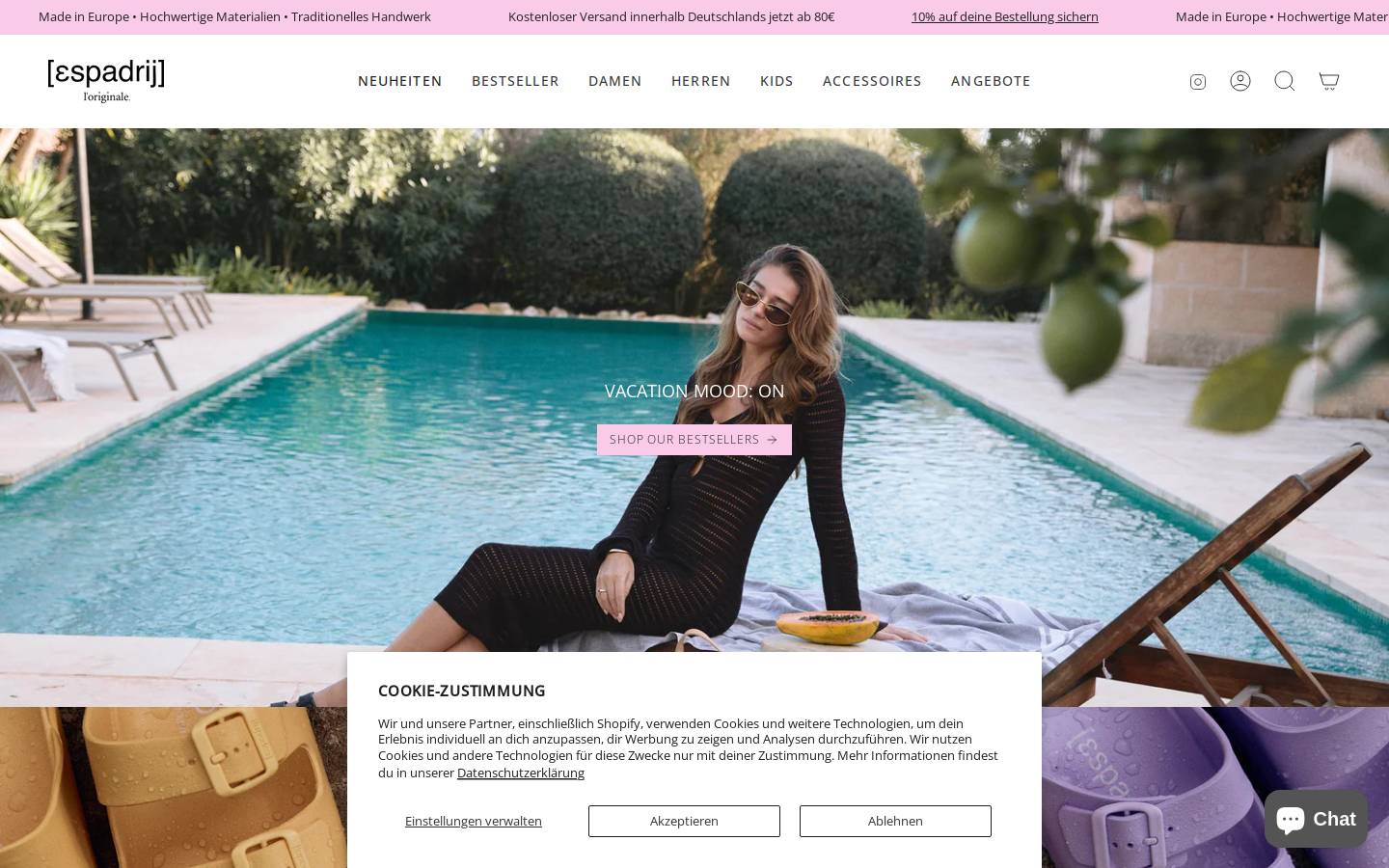 espadrij.com homepage screenshot