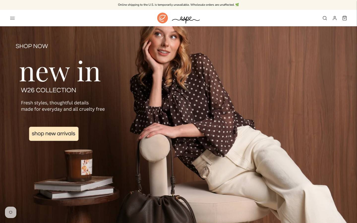 Espe homepage screenshot