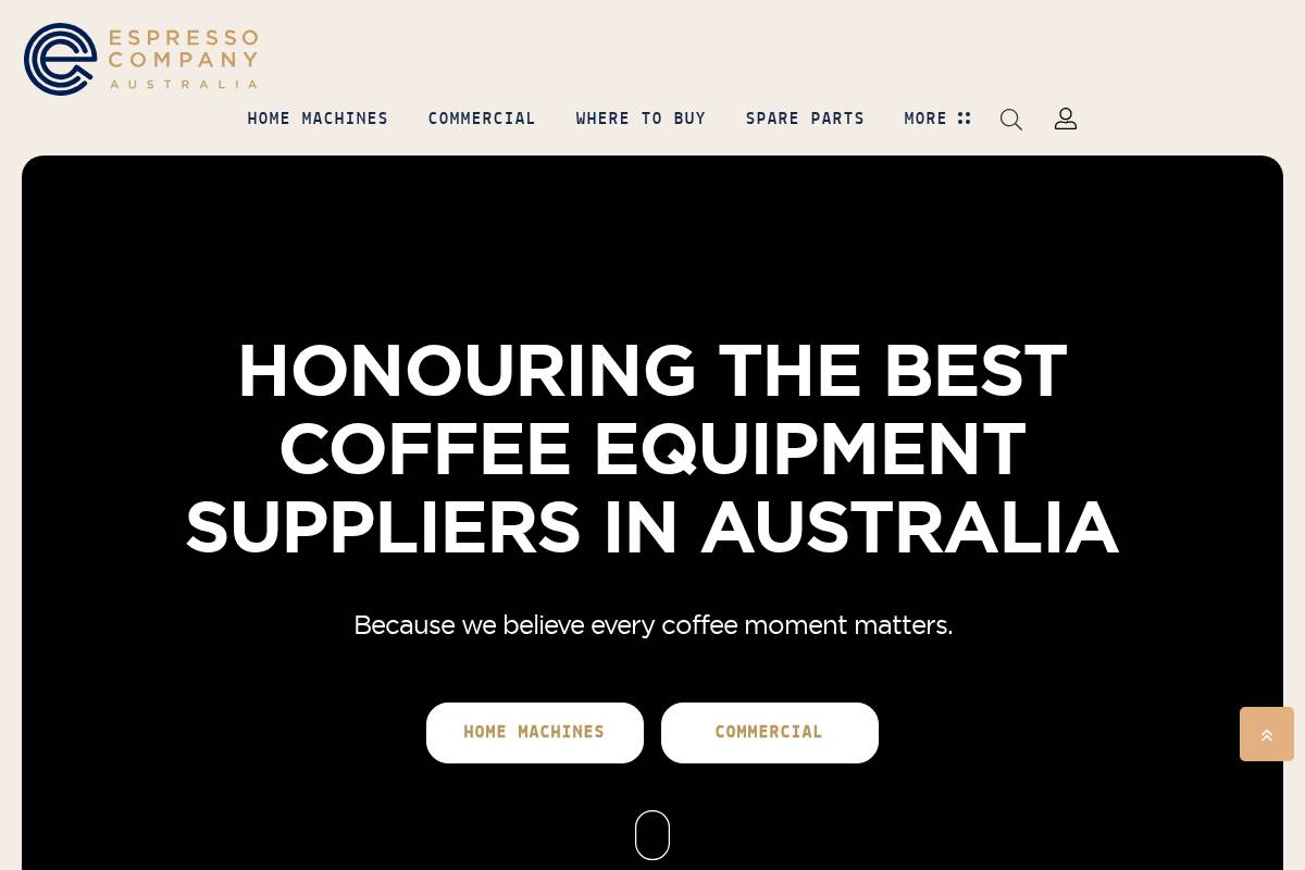 espressocompany.com.au homepage screenshot