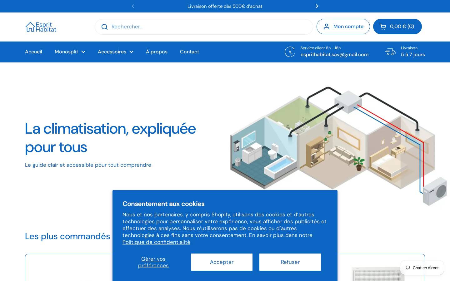 esprit-habitat.com homepage screenshot