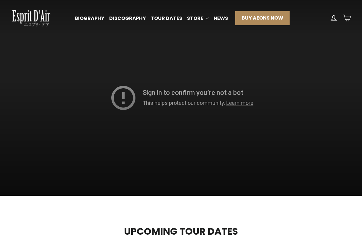 Esprit D'Air homepage screenshot