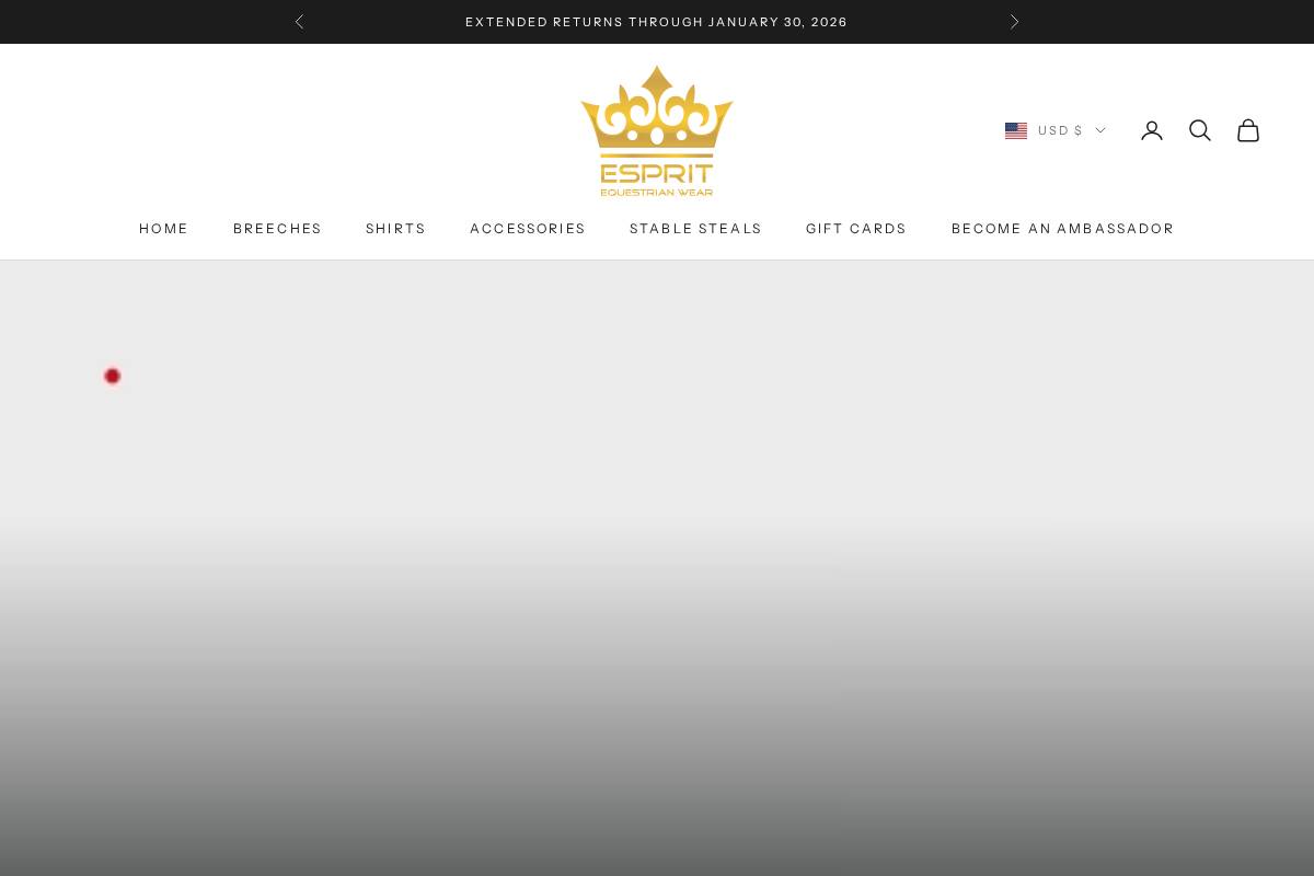 espritequestrian.com homepage screenshot