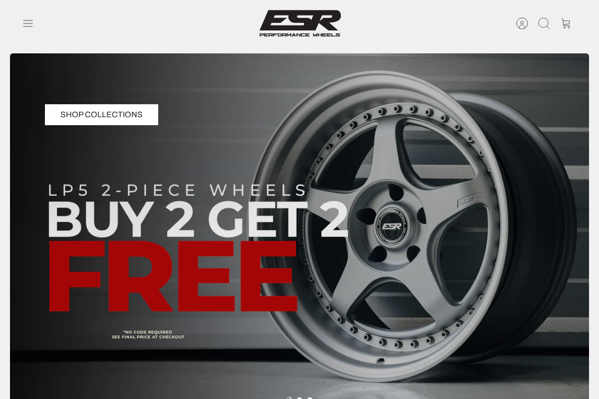 esrwheels.com homepage screenshot