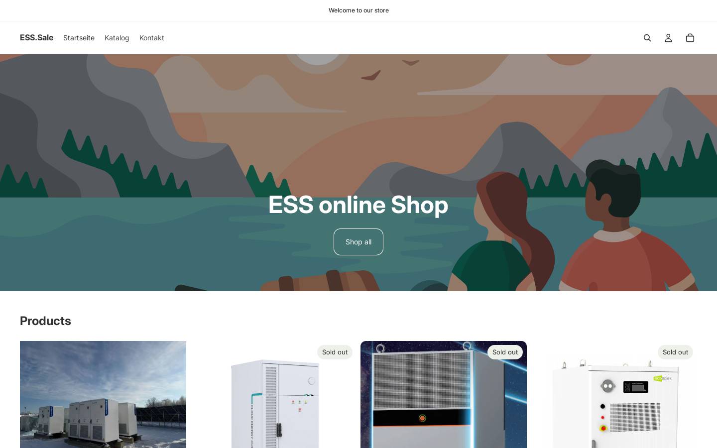 ESS homepage screenshot