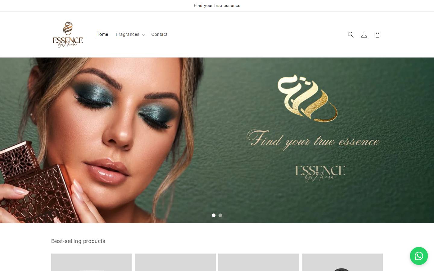 essencebynaura.com homepage screenshot