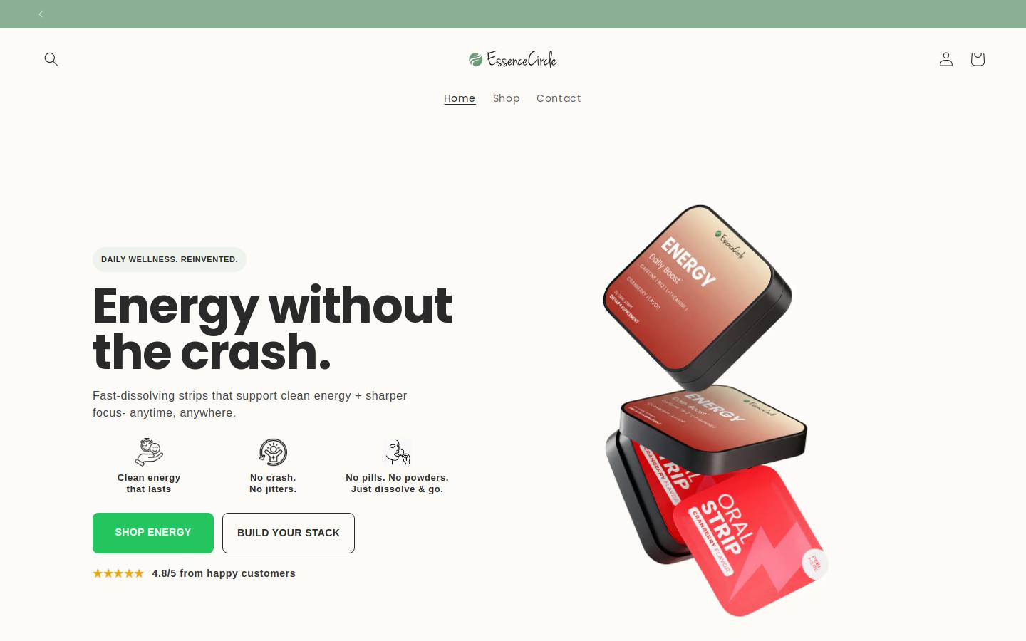 essencecircle.com homepage screenshot