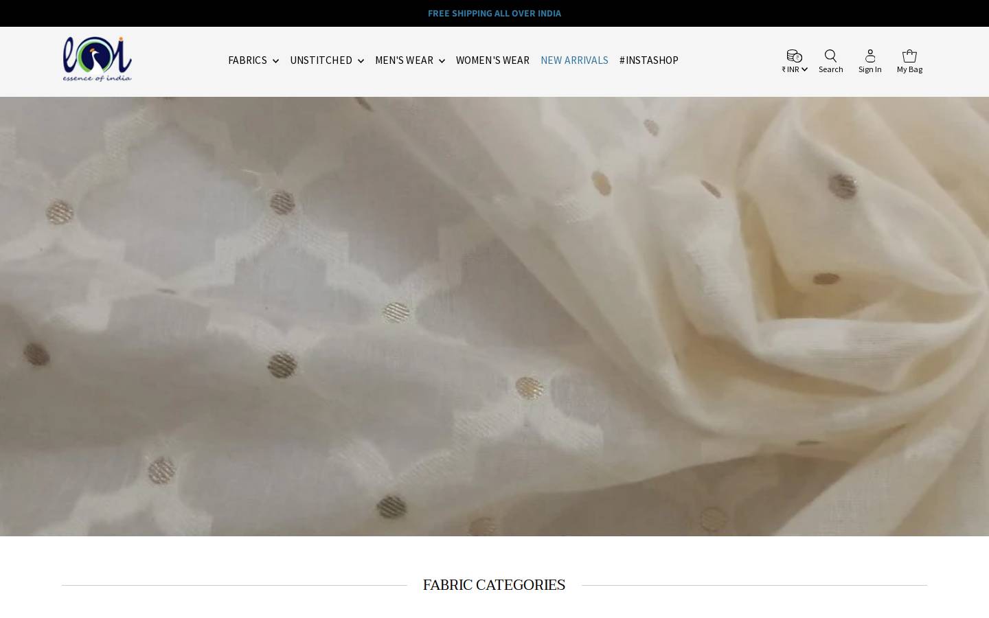 essenceofindia.com homepage screenshot