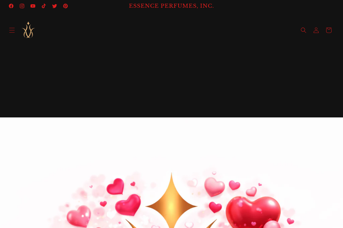 Essence Perfumes, Inc. homepage screenshot