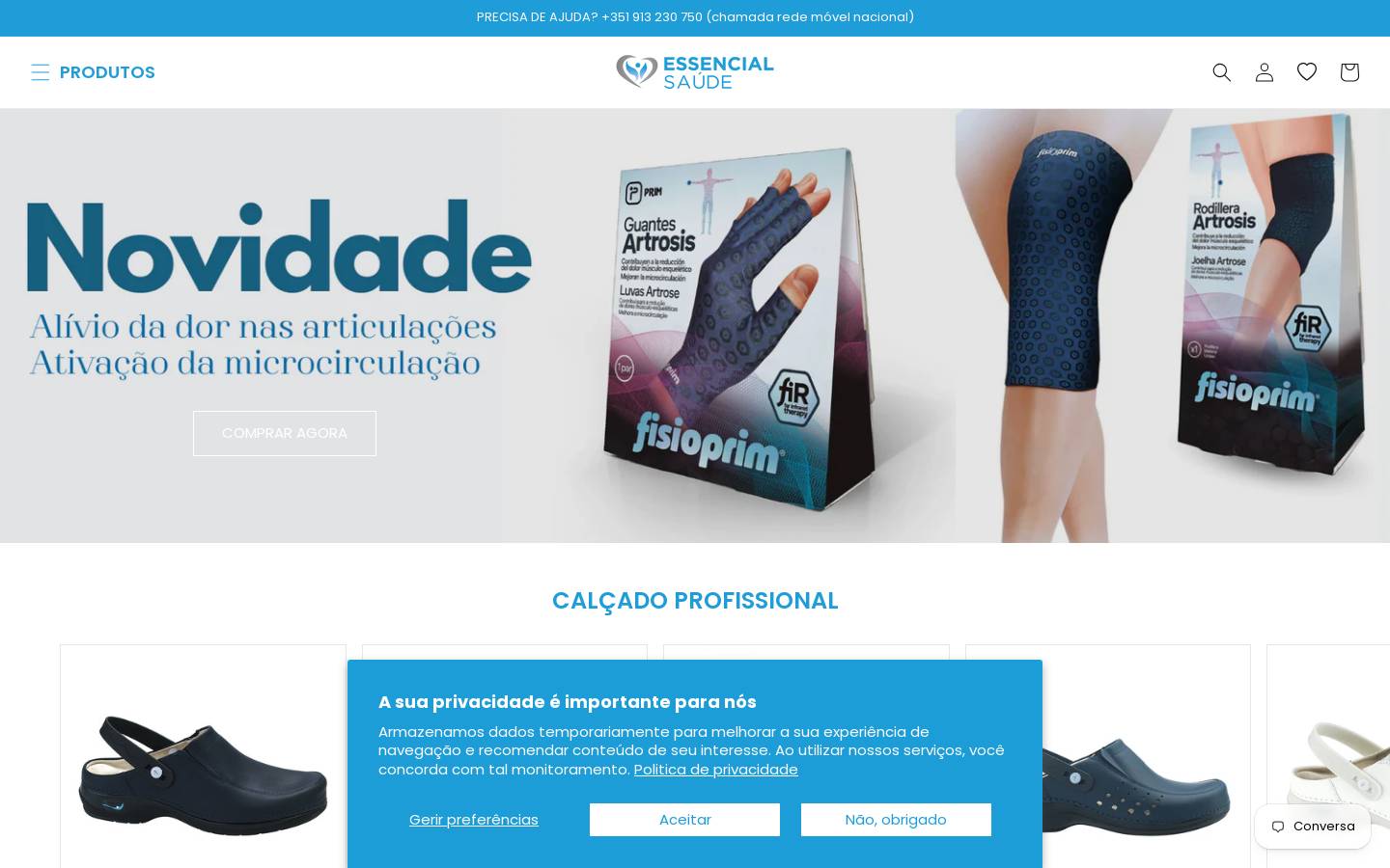 essencialsaude.pt homepage screenshot