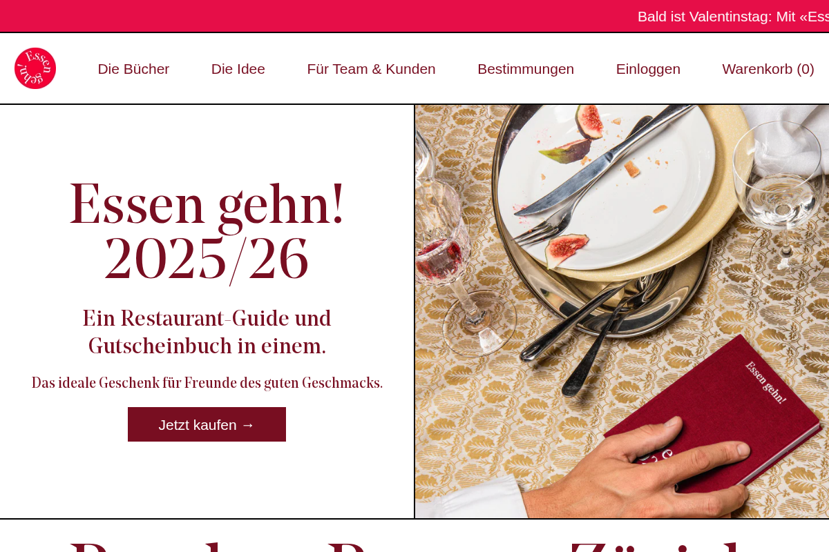 Essen gehn! homepage screenshot