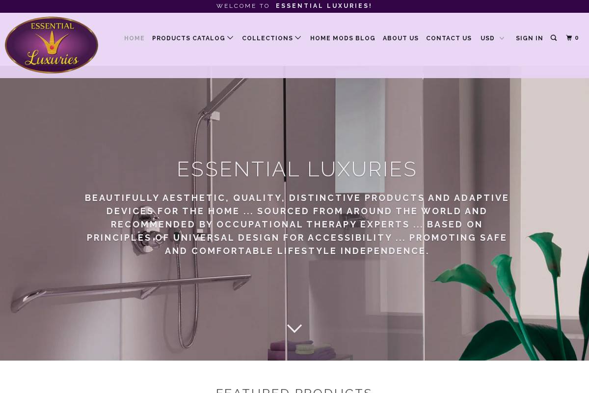 essenlux.com homepage screenshot