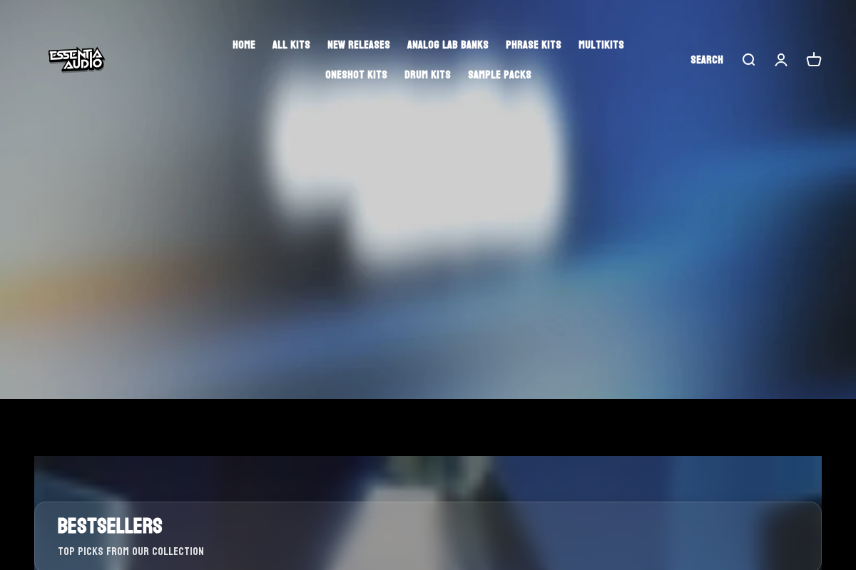 Essentia Audio homepage screenshot