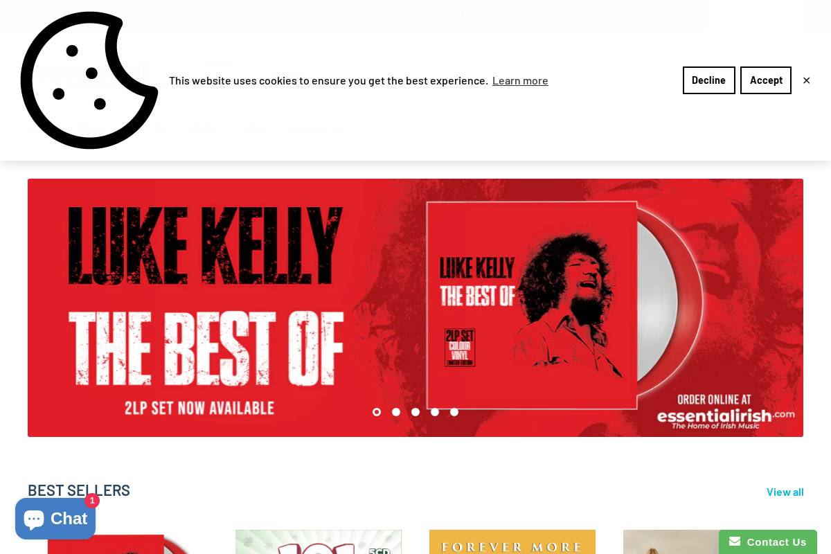 essentialirish.com homepage screenshot